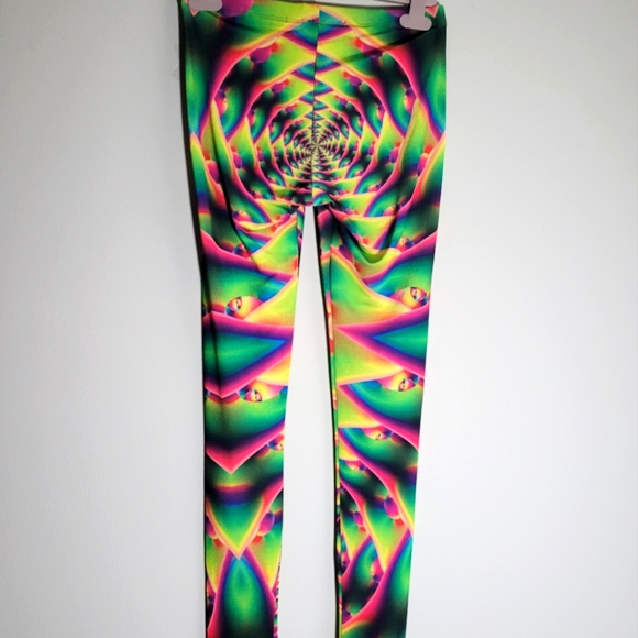 Lip Service Neon Tie Die Leggings Size Small - Picture 2 of 5